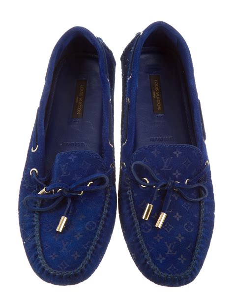 blue lv loafers|louis vuitton suede loafers.